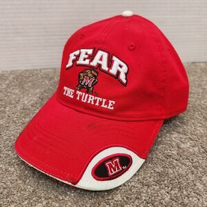 Univ Of Maryland Terrapins Terps Fear The Turtle Strapback Hat Adjustable
